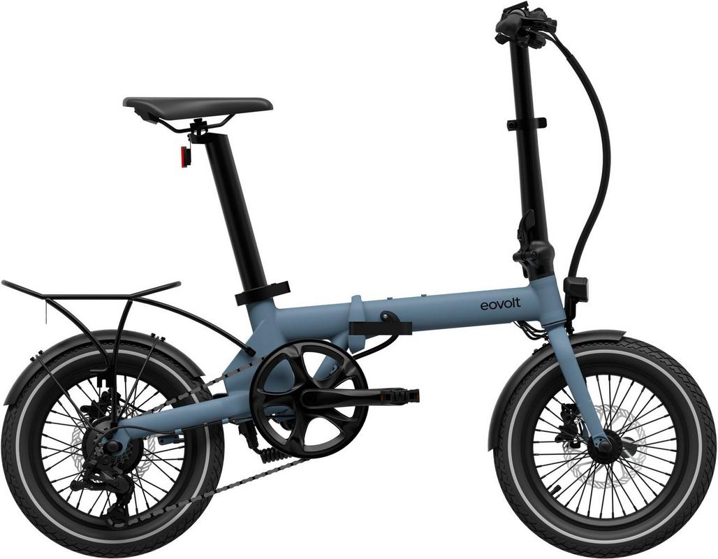 Halfords Eovolt Morning Origins Electric Folding Bike - Ocean Blue - 16 Inch Wheel | Extra 8% off for BC Members