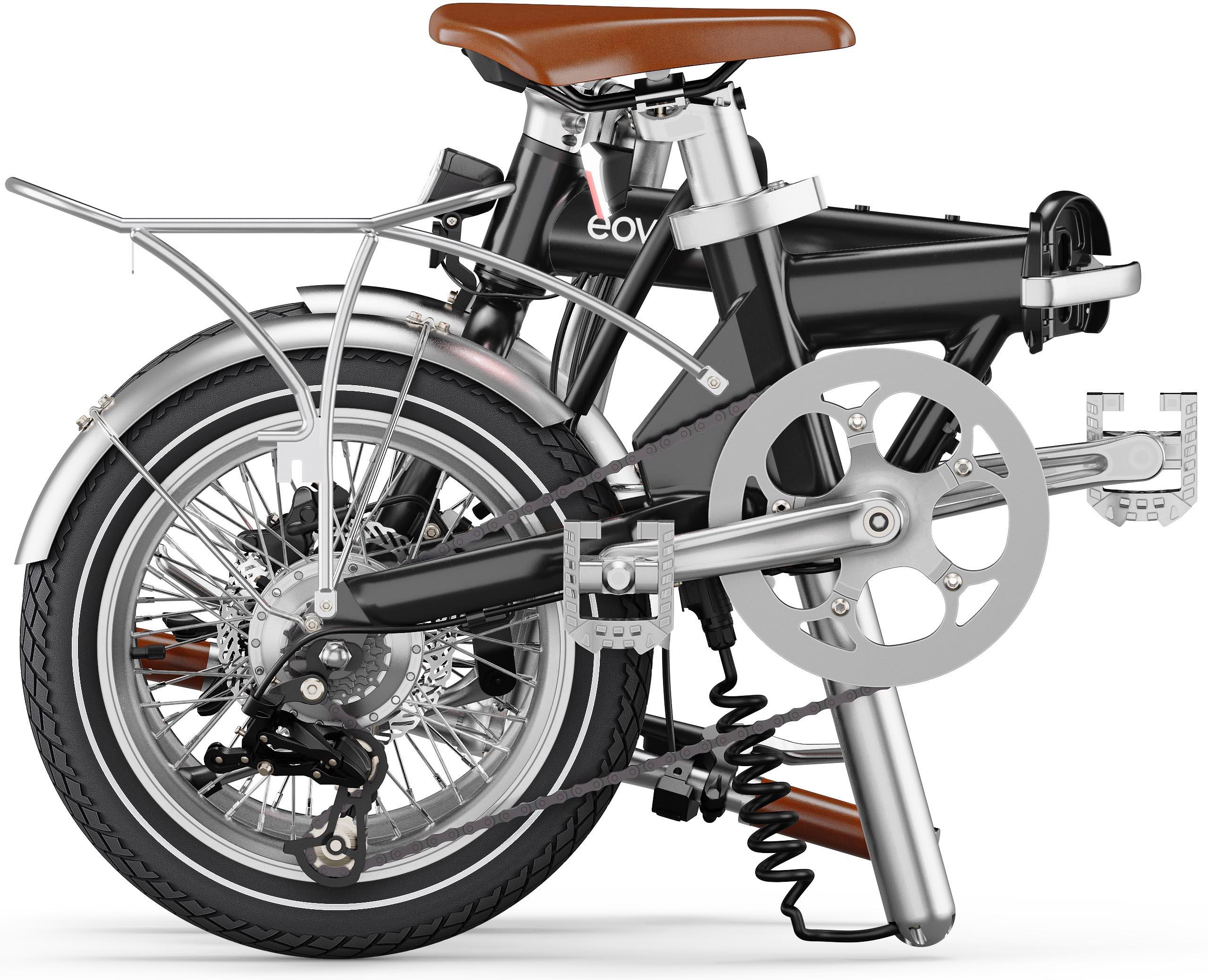 Eovolt Morning Origins Vintage Electric Folding Bike Satin Black