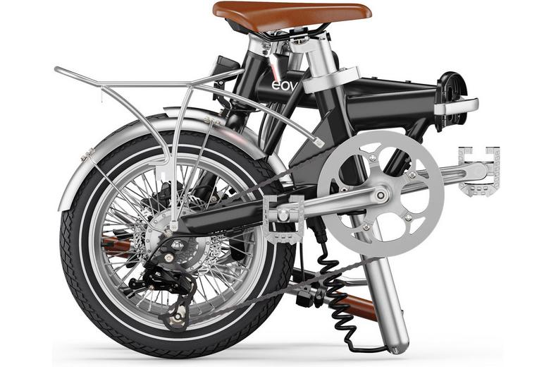 Refurbished Grade A - Eovolt Morning Origins Vintage Electric Folding Bike - Satin Black - 16" Wheel Refurbished Grade A - Eovolt Morning Origins Vintage Electric Folding Bike - Satin Black - 16" Wheel
