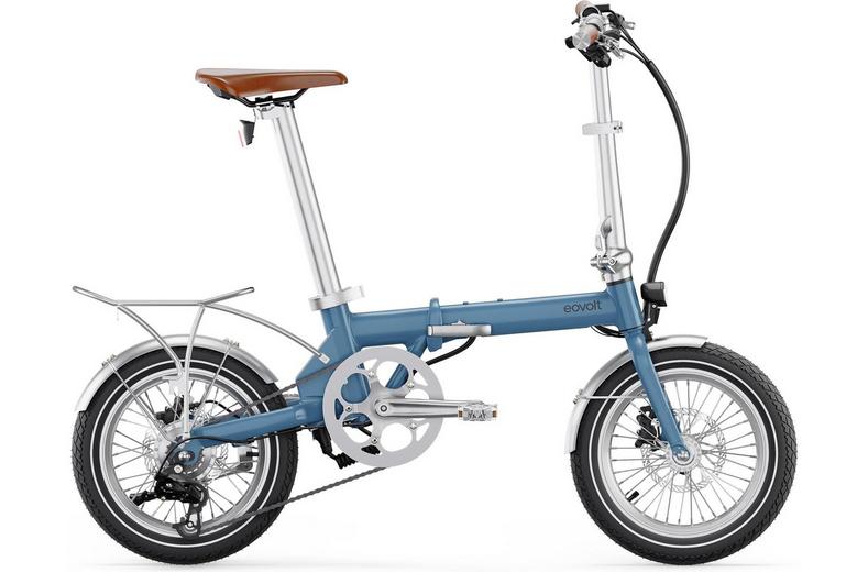 Refurbished Grade A - Eovolt Morning Origins Vintage Electric Folding Bike - Satin Blue - 16" Wheel Refurbished Grade A - Eovolt Morning Origins Vintage Electric Folding Bike - Satin Blue - 16" Wheel