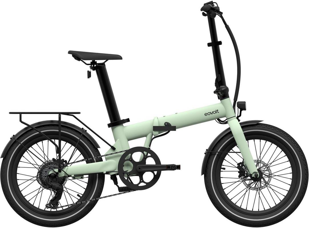 Halfords Eovolt Afternoon Origins Electric Folding Bike - Sage Green - 20 Inch Wheel | Extra 8% off for BC Members