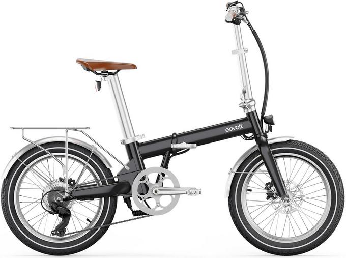 Eovolt Afternoon Origins Vintage Electric Folding Bike Satin Black 20 Wheel Halfords UK