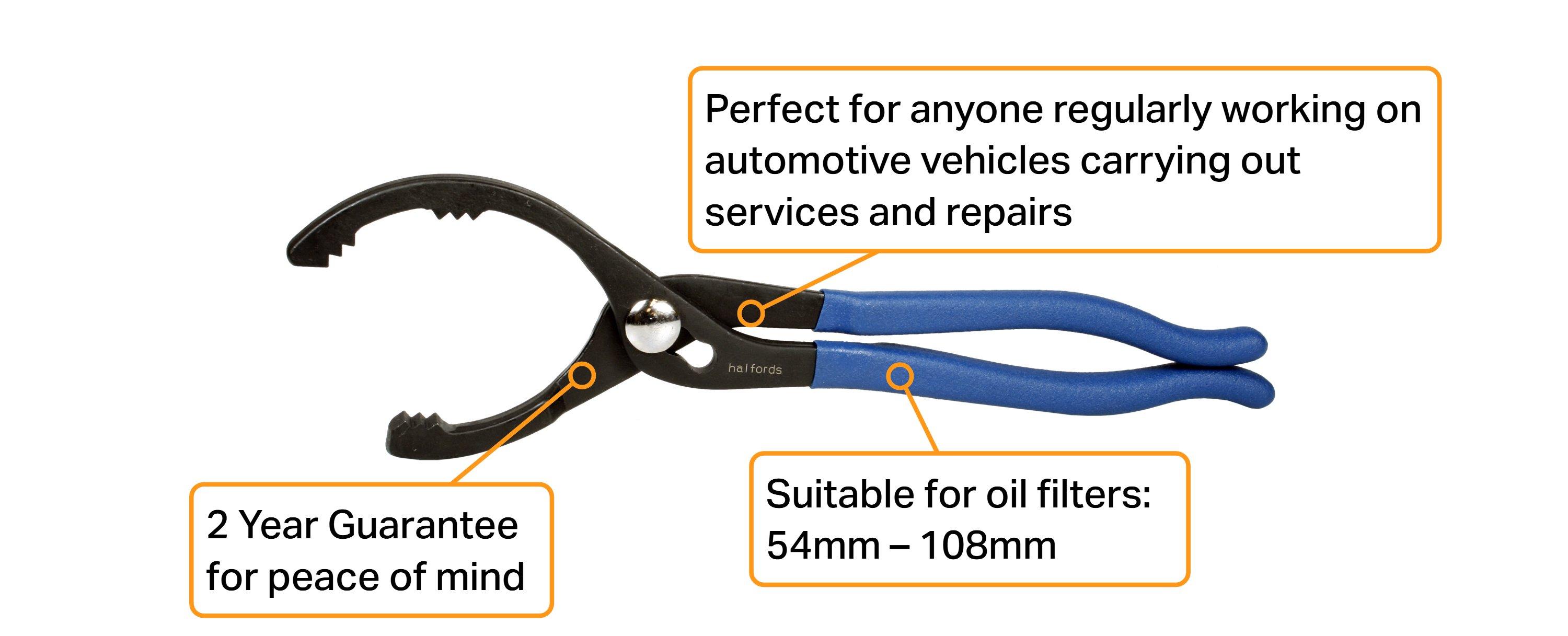 Halfords Oil Filter Pliers 300mm (12")