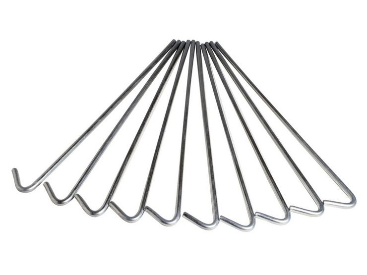 Halfords Essentials 9" Roundwire Tent Pegs - 10 Pack