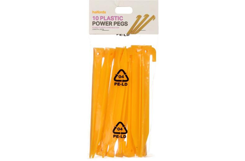 Halfords Plastic Power Tent Pegs 10 Pack Halfords Plastic Power Tent Pegs 10 Pack