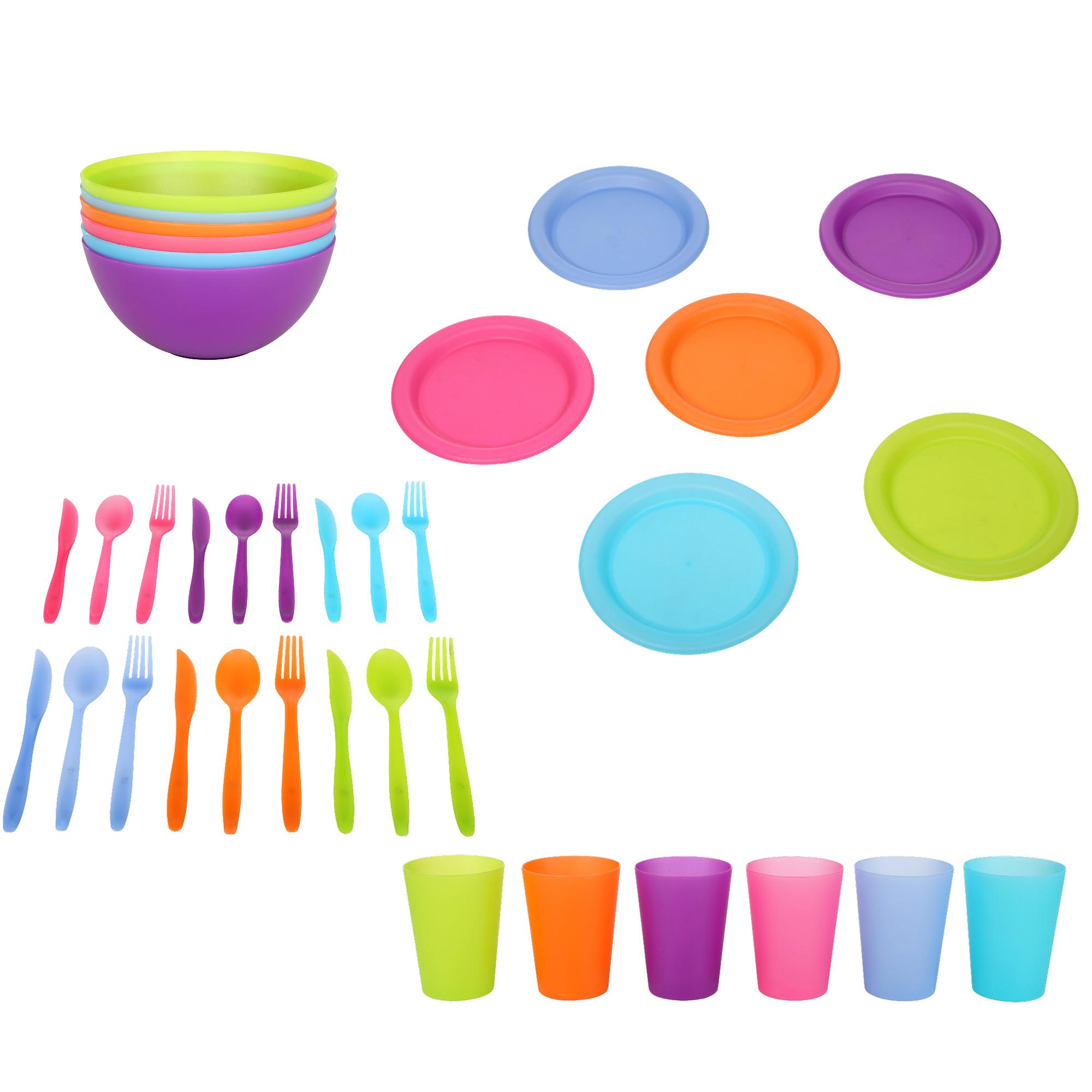 Halfords 36 Piece Plastic Camping Dining Set Bundle
