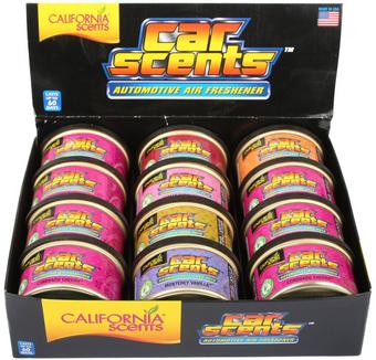 CALIFORNIA SCENTS Assorted Car Air Fresheners in Can (Pack Of 12)