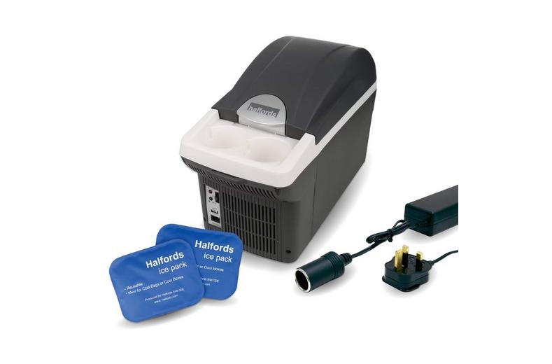 Halfords 8L Electric Coolbox, Mains Adaptor & Large Ice Packs (Pack of 2) Bundle Halfords 8L Electric Coolbox, Mains Adaptor & Large Ice Packs (Pack of 2) Bundle