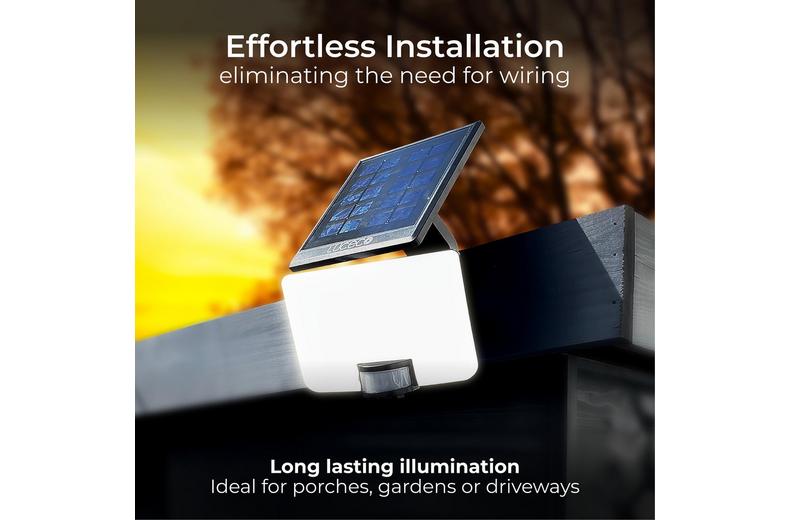 Luceco LED Solar Floodlight & PIR, 800lm Luceco LED Solar Floodlight & PIR, 800lm