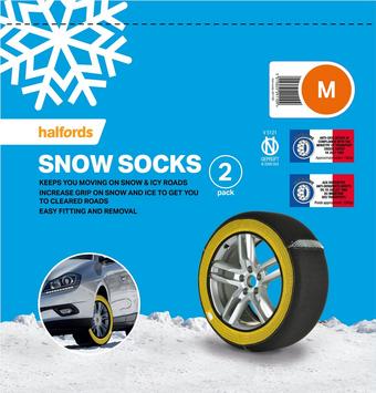 Halfords Snow Socks Medium