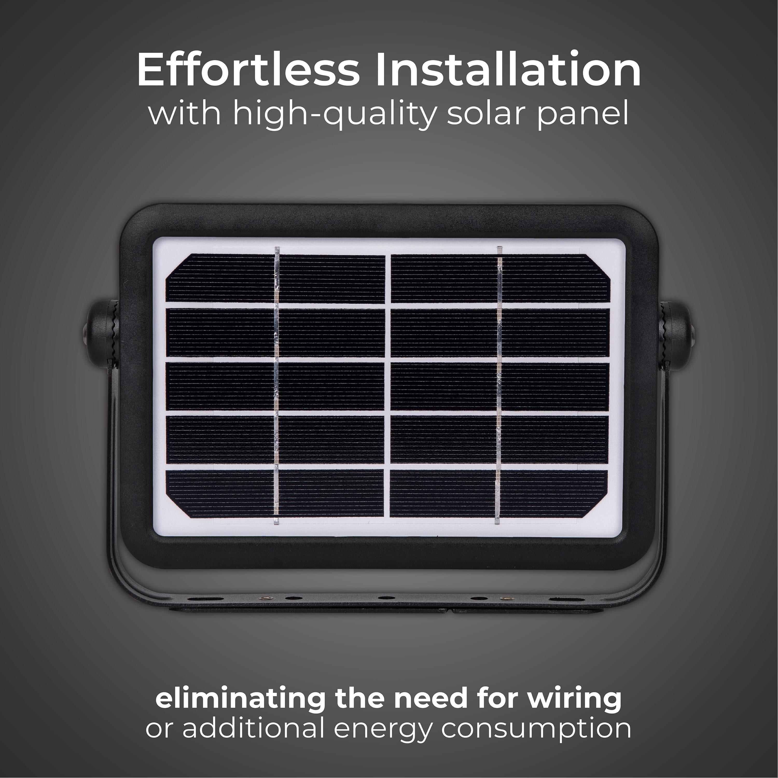 Luceco LED Solar Floodlight & PIR, 550lm