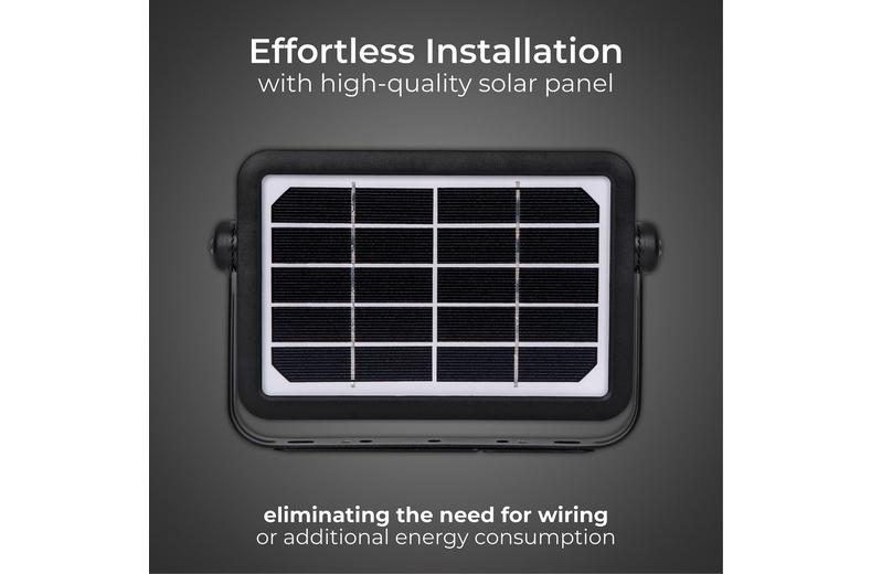 Luceco LED Solar Floodlight & PIR, 550lm Luceco LED Solar Floodlight & PIR, 550lm