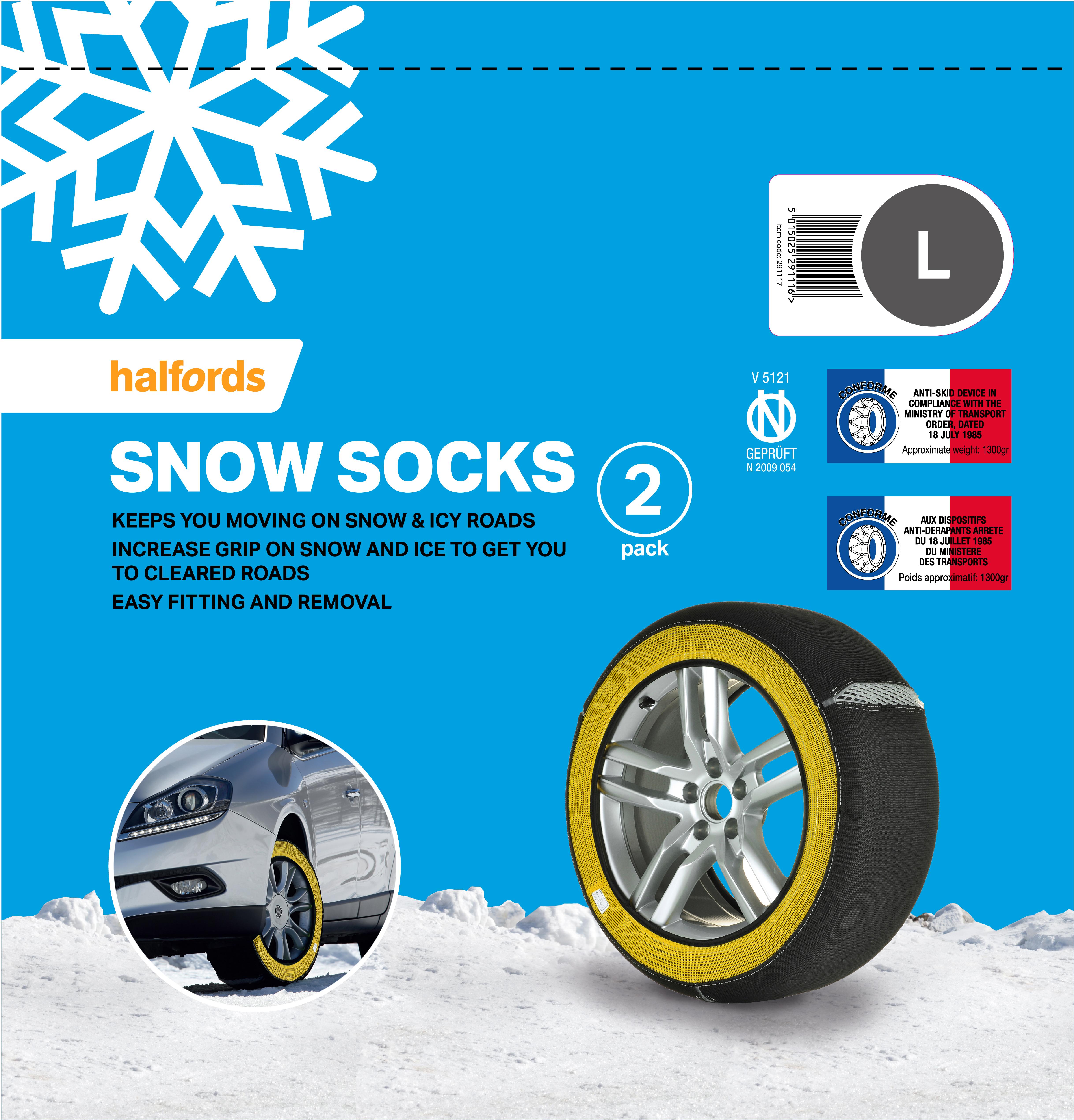 Halfords Snow Socks Large