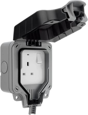 BG Weatherproof 1 Gang Socket IP66 for Mode 2 Charging - 3 Pin