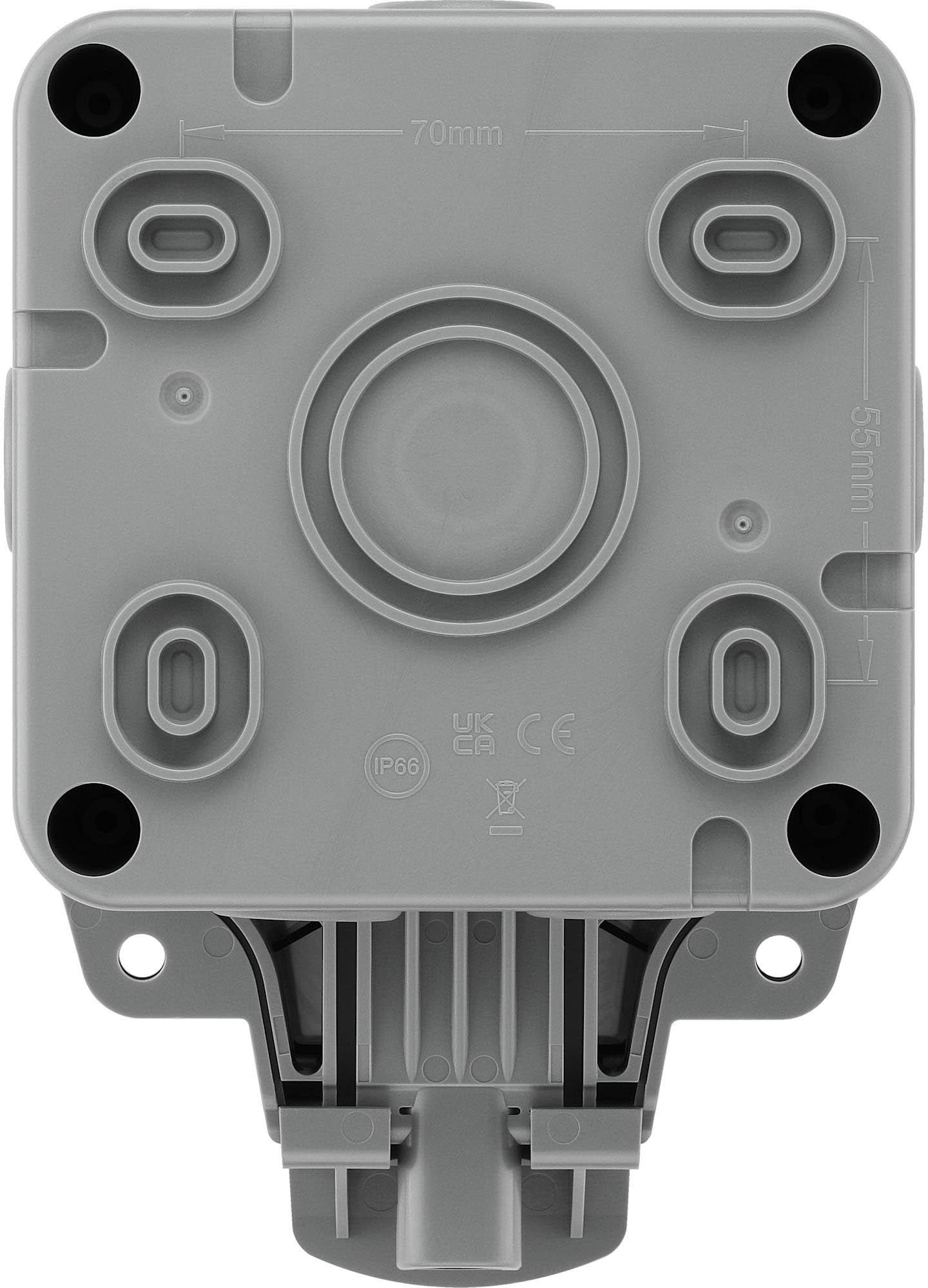 BG Weatherproof 1 Gang Socket IP66 for Mode 2 Charging - 3 Pin