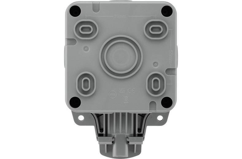 BG Weatherproof 1 Gang Socket IP66 for Mode 2 Charging - 3 Pin BG Weatherproof 1 Gang Socket IP66 for Mode 2 Charging - 3 Pin