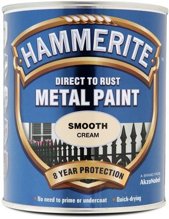 Hammerite Direct to Rust Metal Paint Smooth Cream 750ml