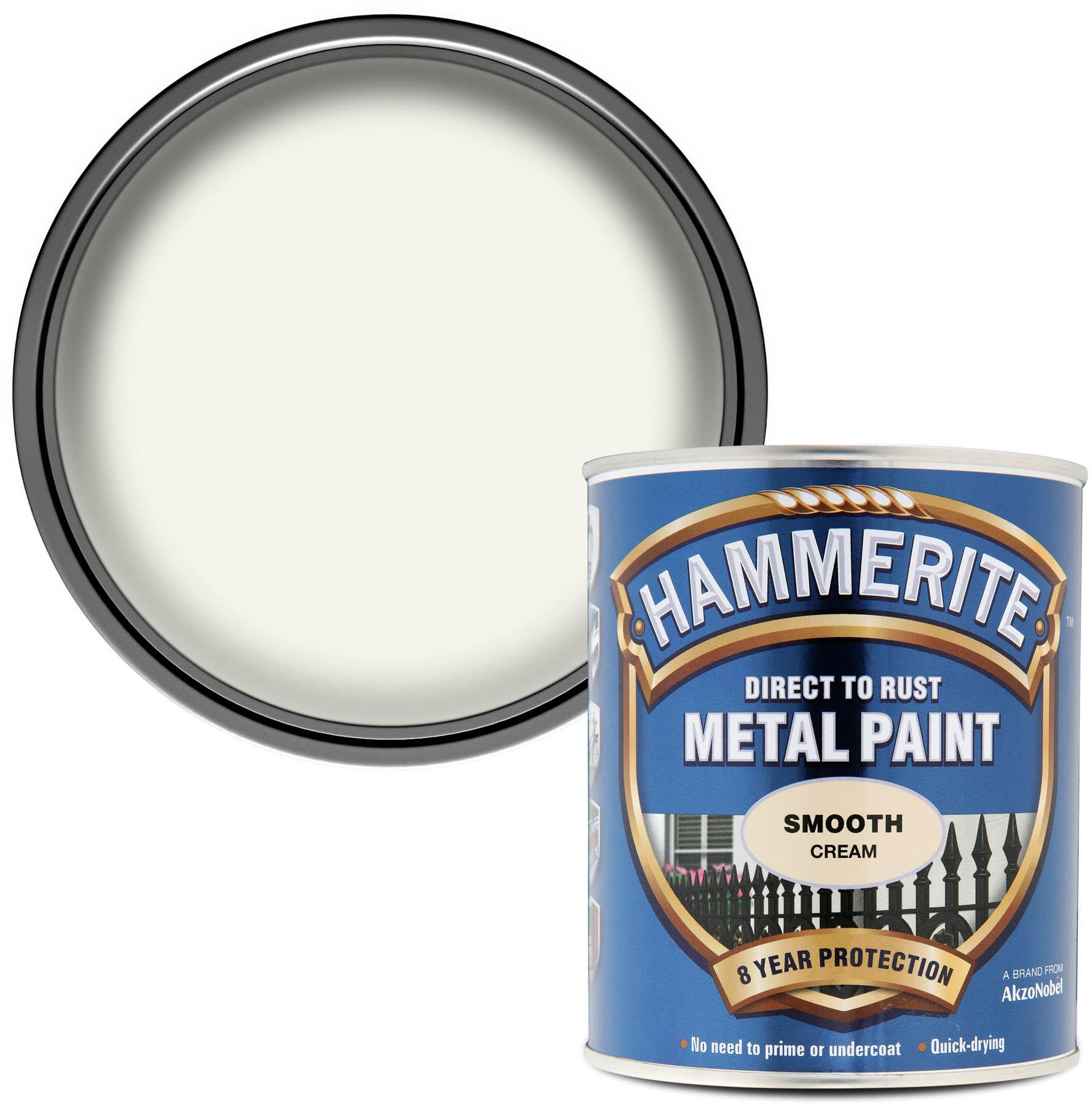 Hammerite Direct to Rust Metal Paint Smooth Cream 750ml