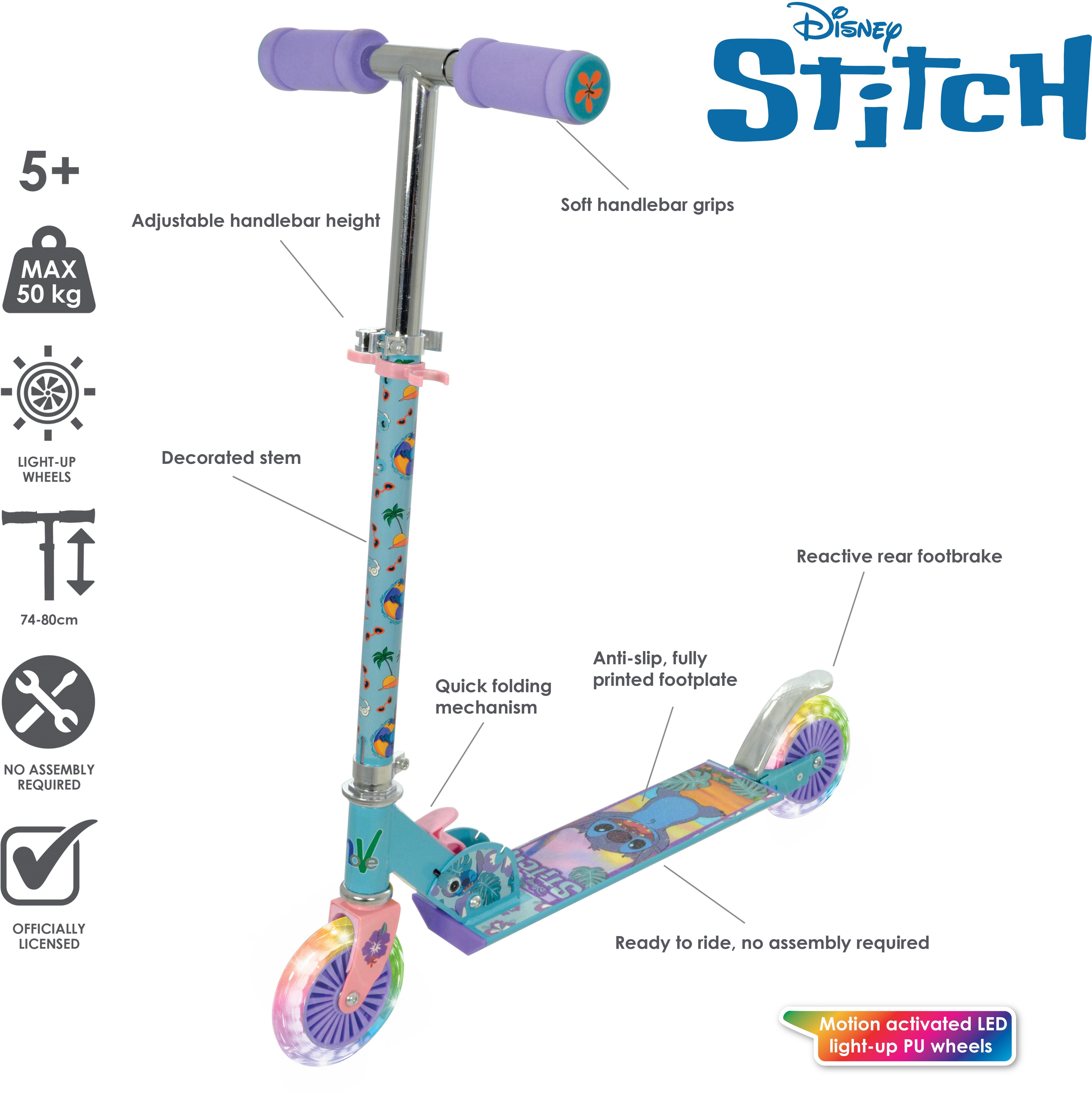 Stitch Folding Inline Scooter - LED