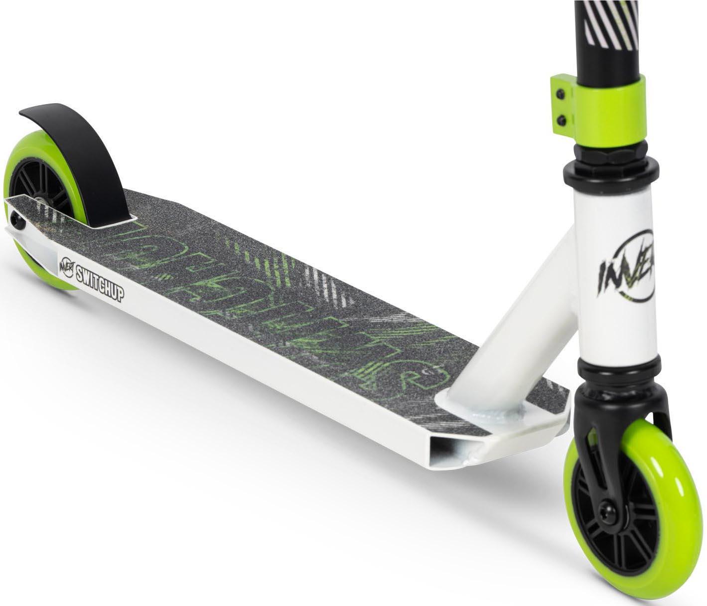 Invert Switch Up Stunt Scooter, White/Black/Lime