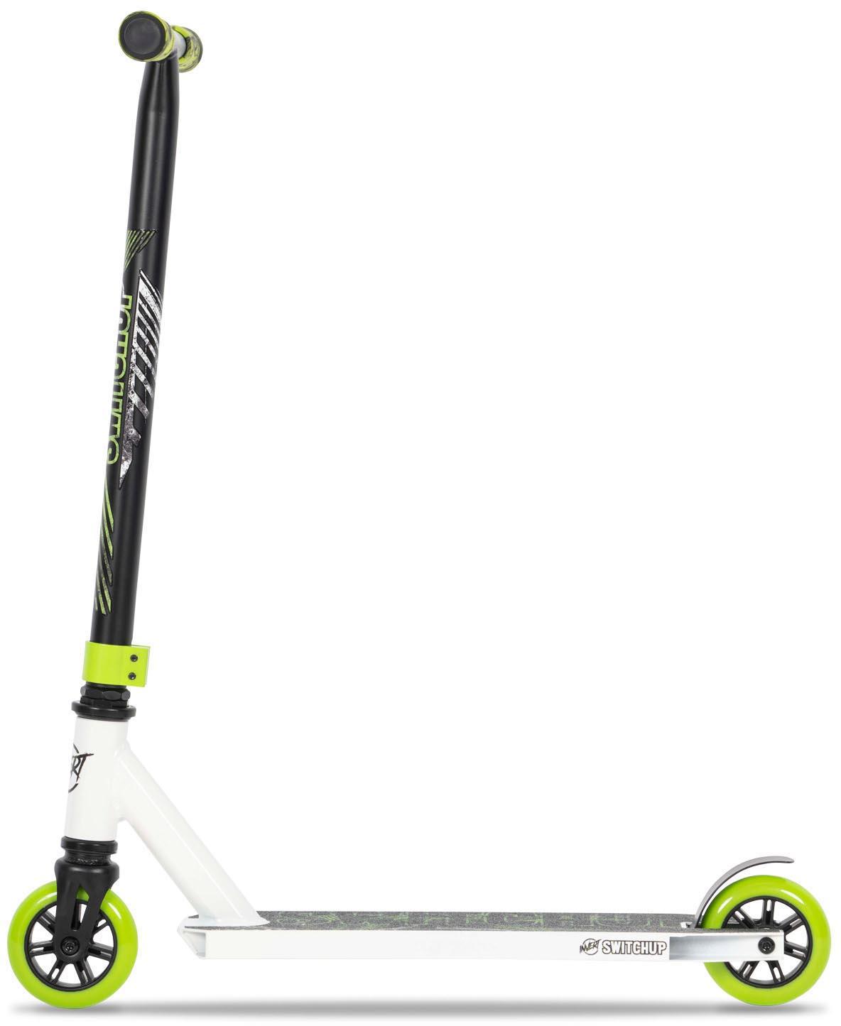 Invert Switch Up Stunt Scooter, White/Black/Lime