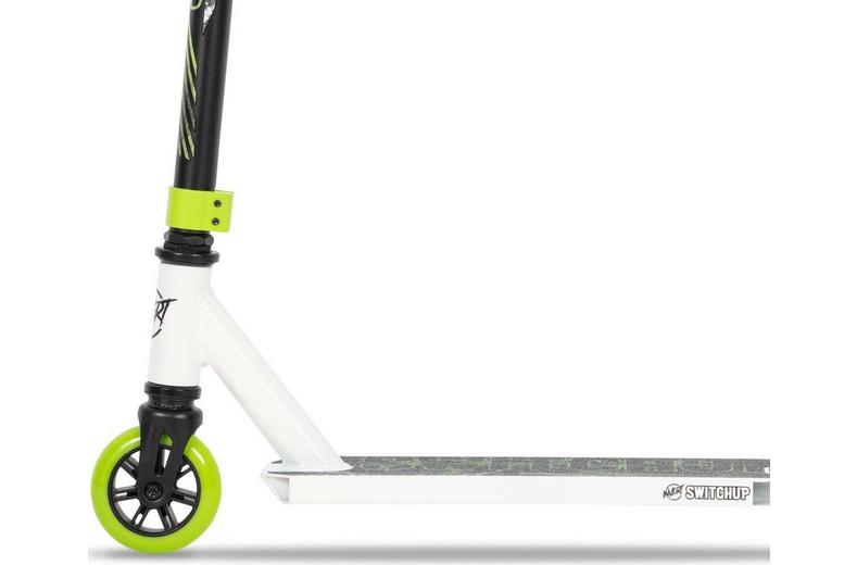 Invert Switch Up Stunt Scooter, White/Black/Lime Invert Switch Up Stunt Scooter, White/Black/Lime