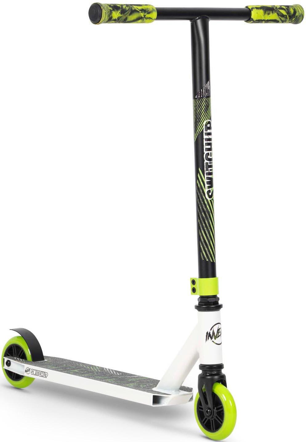 Invert Switch Up Stunt Scooter, White/Black/Lime