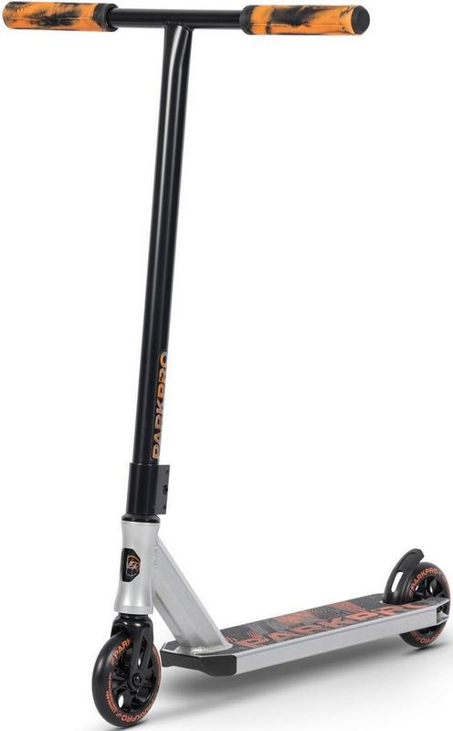 Halfords Invert Park Pro Stunt Scooter, Silver/Black/Orange | Extra 8% off for BC Members