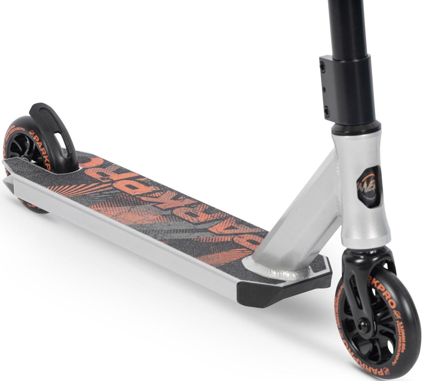 Invert Park Pro Stunt Scooter, Silver/Black/Orange
