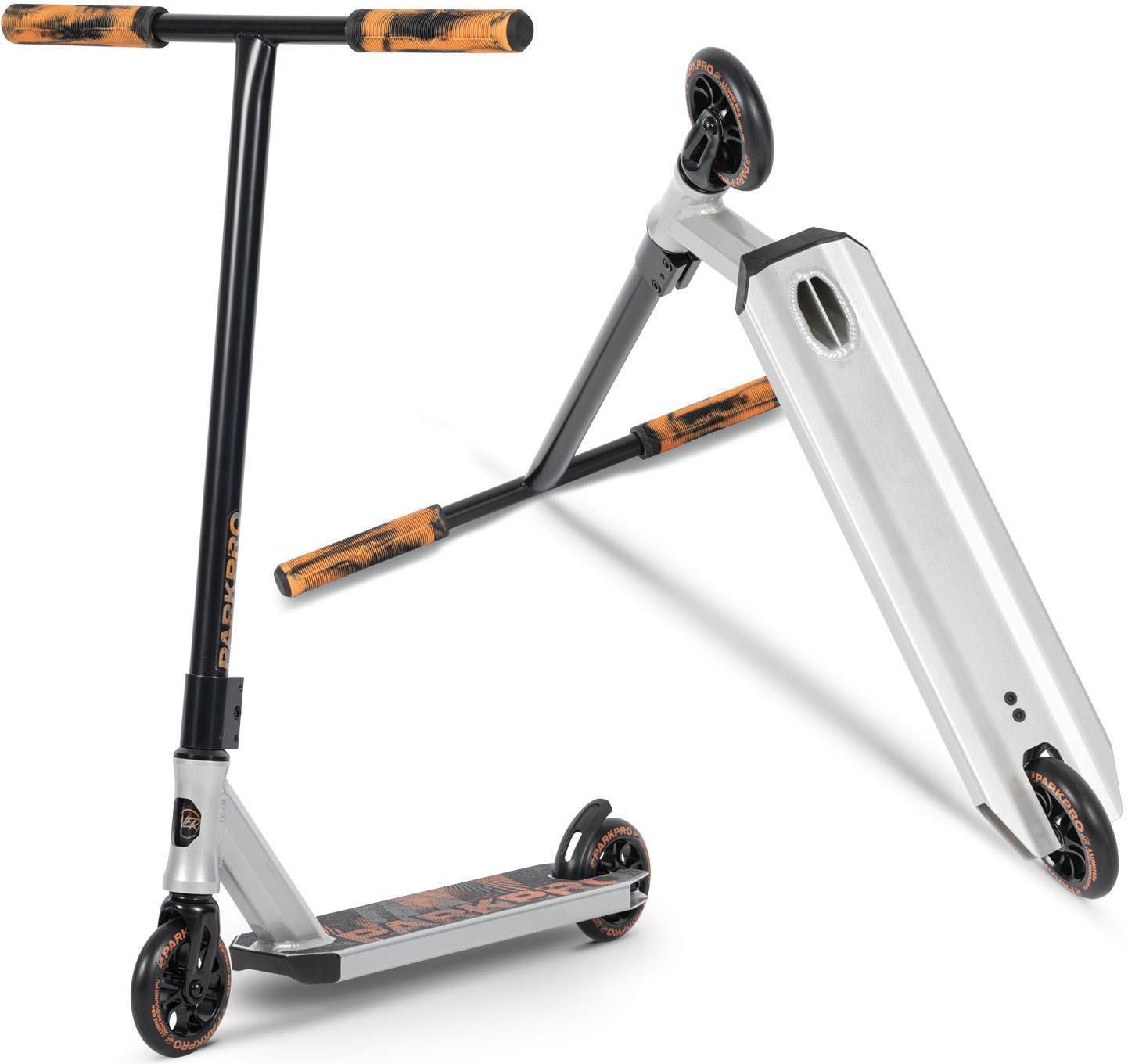 Invert Park Pro Stunt Scooter, Silver/Black/Orange
