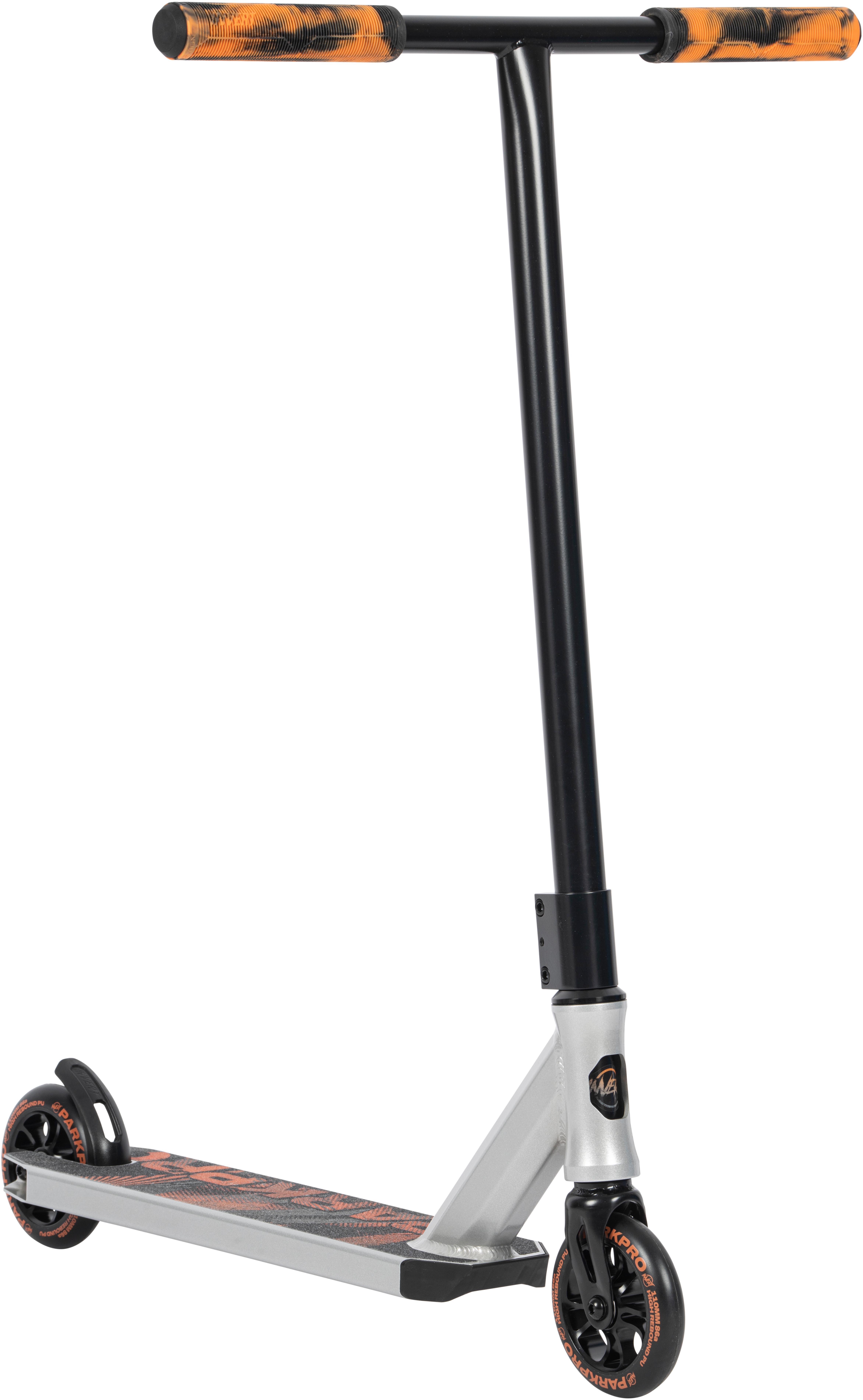 Invert Park Pro Stunt Scooter, Silver/Black/Orange