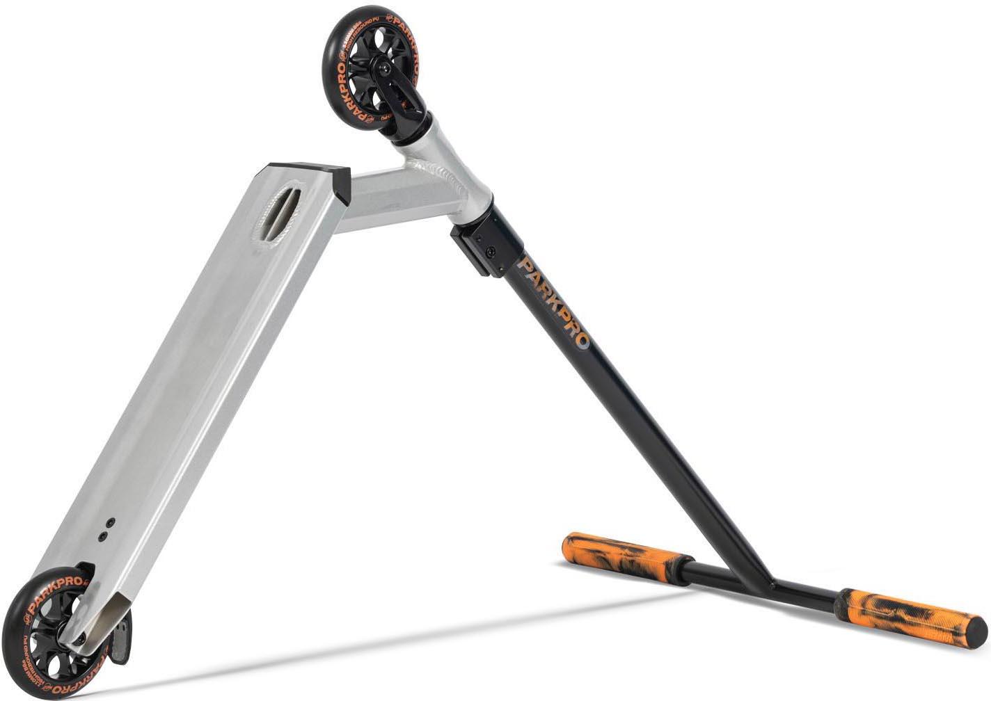 Invert Park Pro Stunt Scooter, Silver/Black/Orange