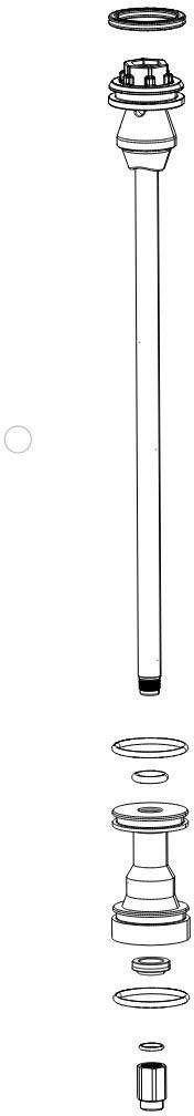 RockShox Debonair Fork Spring Shaft Domain 38mm C1+ 2025+, 160mm