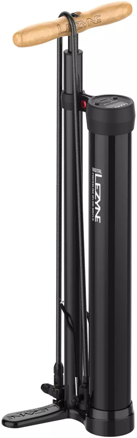 Lezyne Digital Pressure Over Drive Tubeless Track Pump Black