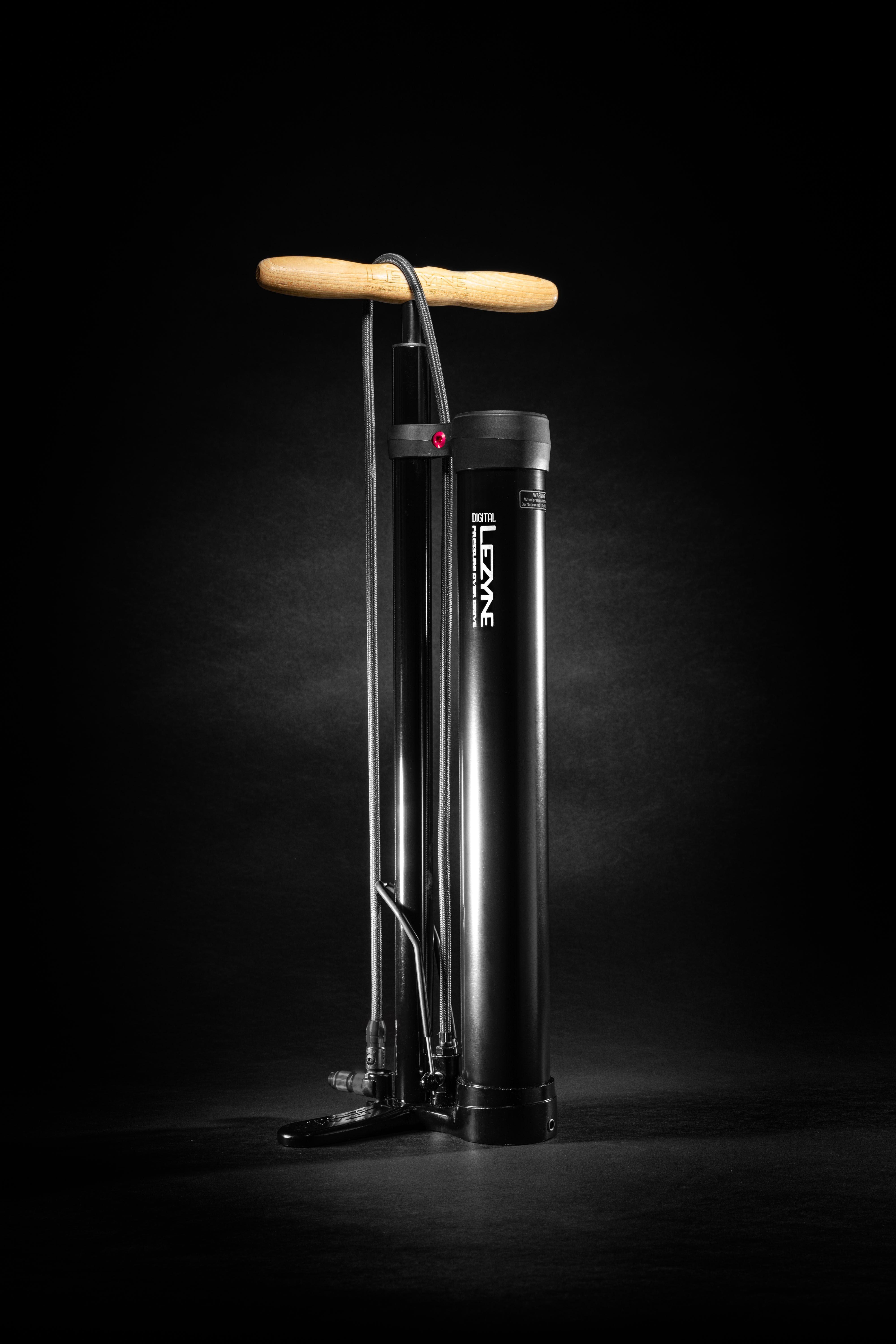 Lezyne Digital Pressure Over Drive Tubeless Track Pump Black