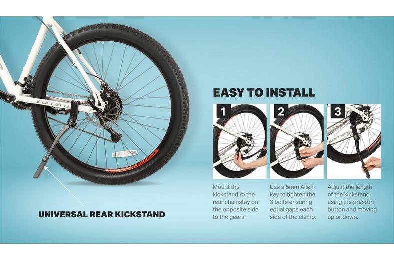 Halfords Universal Adjustable Rear Kickstand 24" - 29" Bikes Halfords Universal Adjustable Rear Kickstand 24" - 29" Bikes