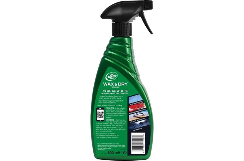 Turtle Wax - Wax & Dry Spray Wax 500ml Turtle Wax - Wax & Dry Spray Wax 500ml