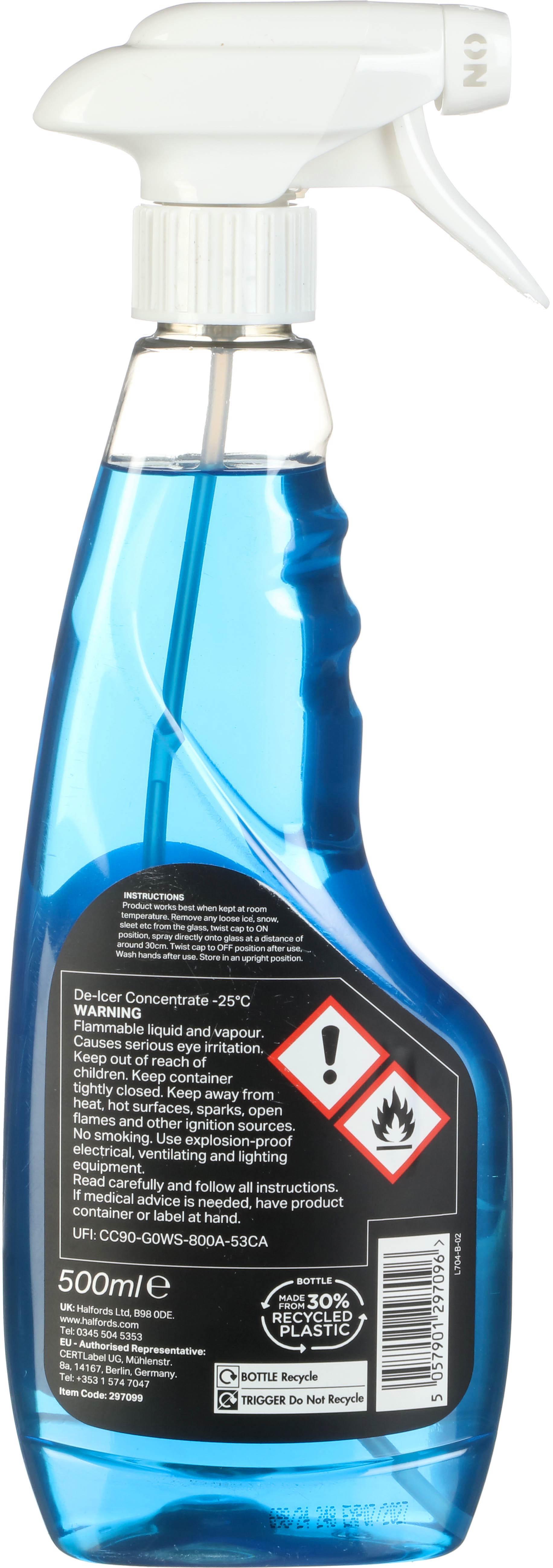Halfords Trigger De-Icer 500ml -25c