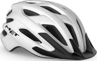 Halfords MET Crossover Helmet White Matt, 52-59 | Extra 8% off for BC Members