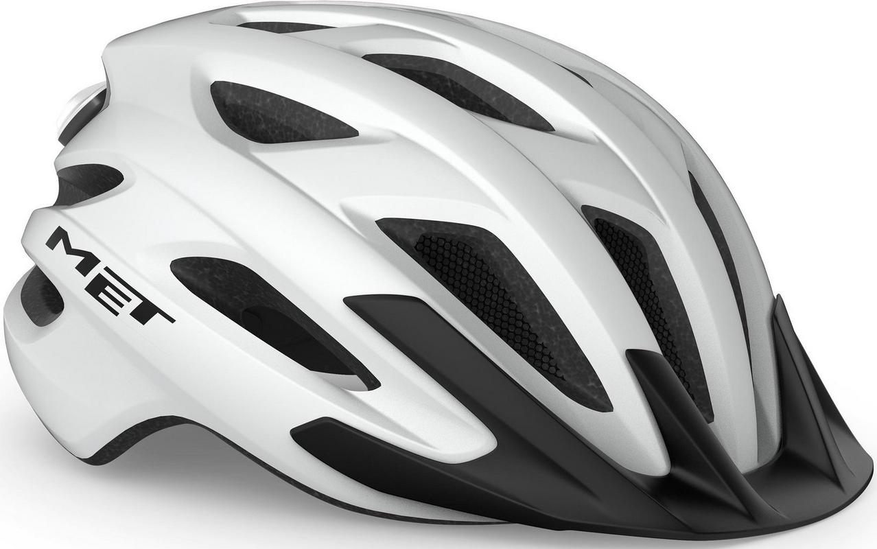 Halfords MET Crossover Helmet White Matt, 52-59 | Extra 8% off for BC Members