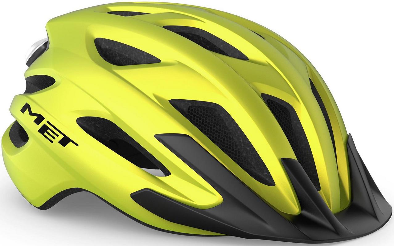 Halfords MET Met Crossover Helmet Lime Metallic 52-59 | Extra 8% off for BC Members