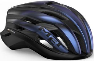 Halfords MET Met Trenta 3K Carbon Mips Helmet, Blue Iridescent, Small | Extra 8% off for BC Members
