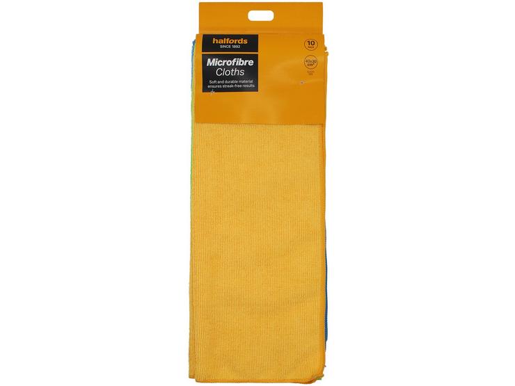 Halfords Microfibre Cloths 10 Pack