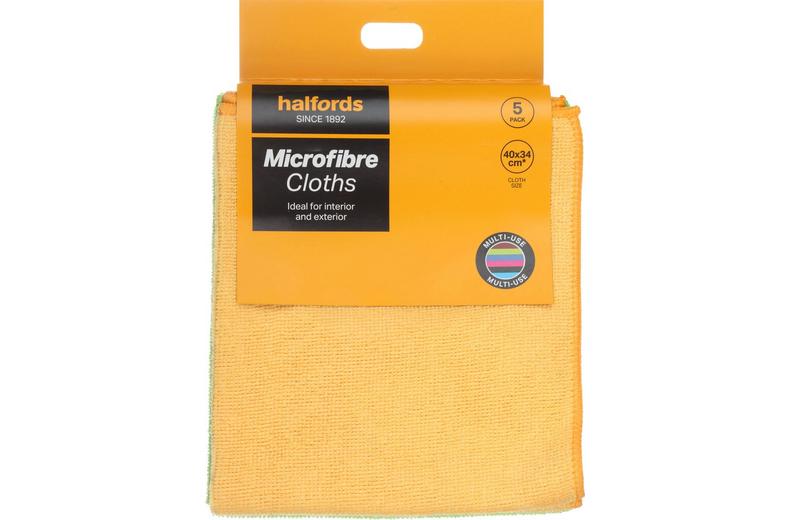 Halfords Microfibre Cloths 5 Pack Halfords Microfibre Cloths 5 Pack