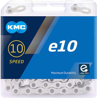 KMC E10 E-Bike 10 Speed Chain, Silver, 122L
