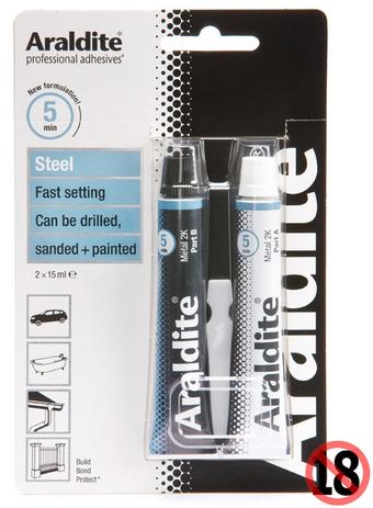 Araldite Rapid Steel Tubes 2x 15ml