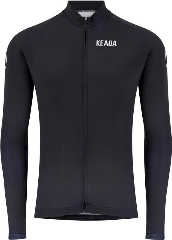 Halfords Keada Sports Men's Essential Long Sleeved Cycling Jersey, Black - Small | Extra 8% off for BC Members