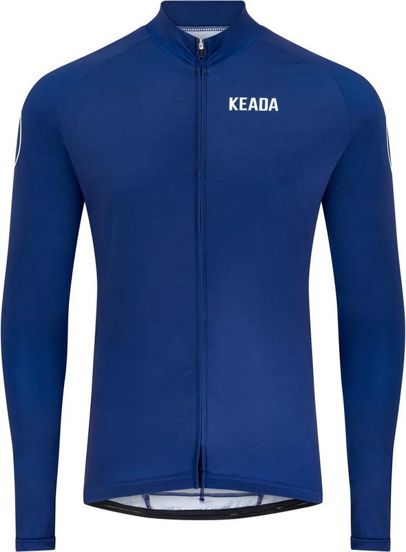 Halfords Keada Sports Men's Essential Long Sleeved Cycling Jersey, Navy - Medium | Extra 8% off for BC Members