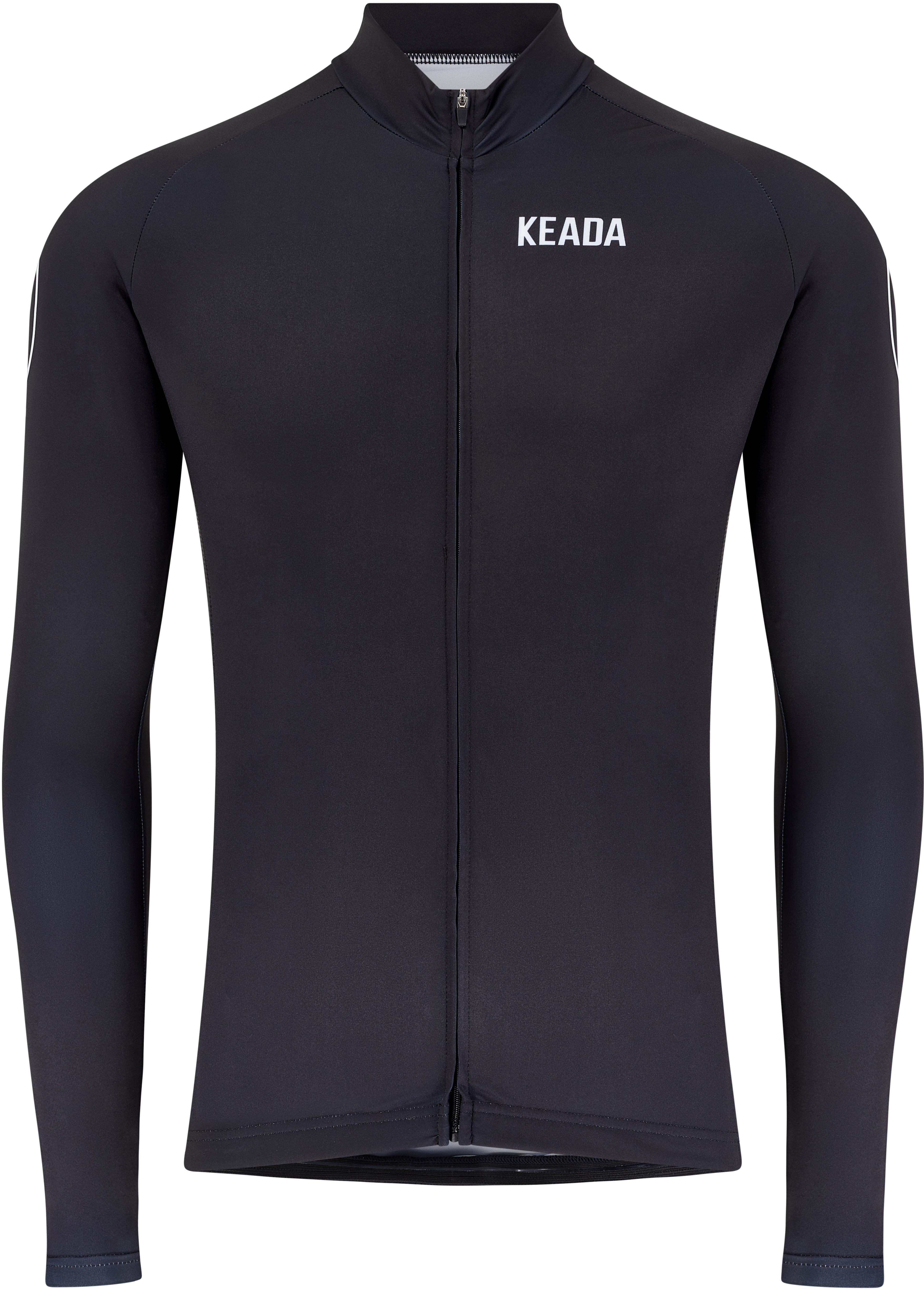 Halfords Keada Sports Women's Essential Long Sleeved Cycling Jersey, Black - Large | Extra 8% off for BC Members
