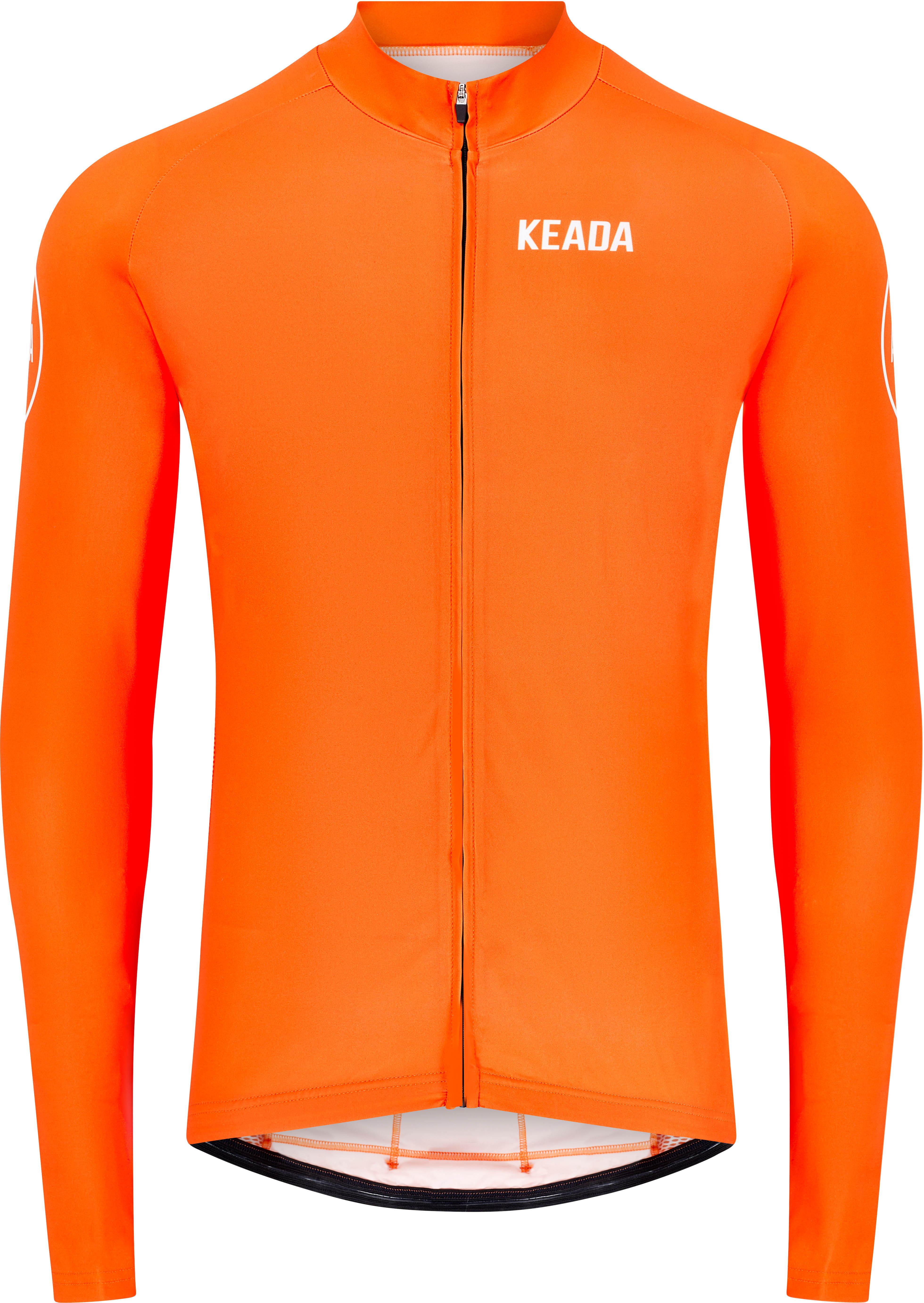 Halfords Keada Sports Women's Essential Long Sleeved Cycling Jersey, Orange - Large | Extra 8% off for BC Members